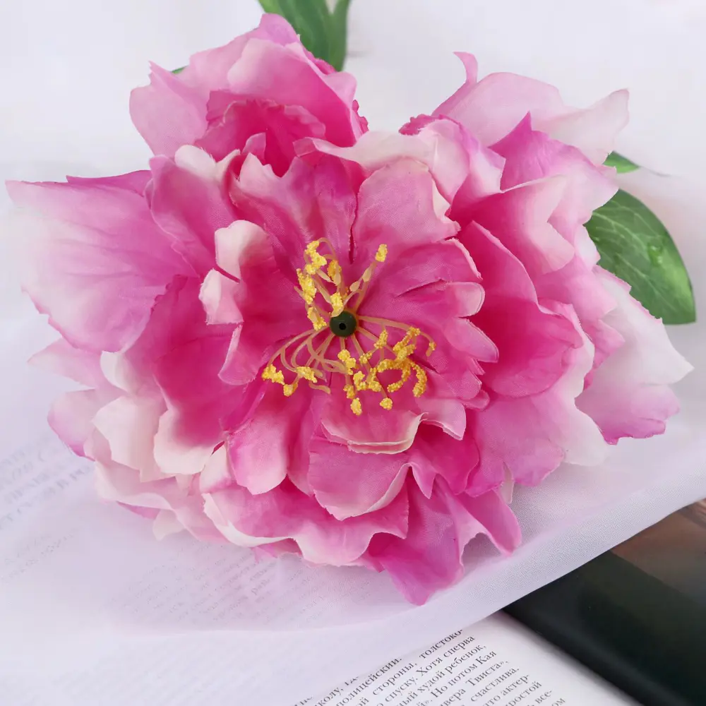 Фото 2 Цветы искусственные Георгин Фин 15x57 см розовый