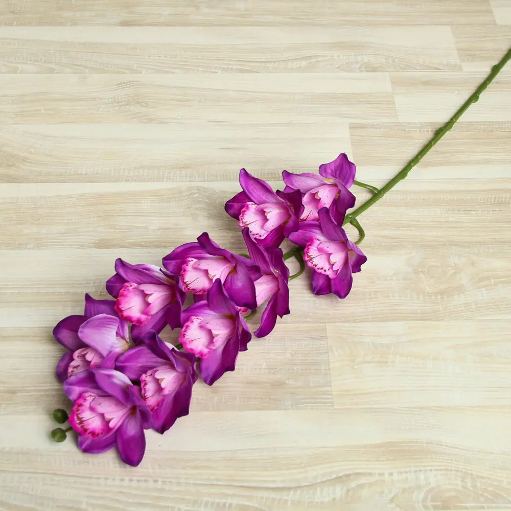 Фото 3 Цветы искусственные Орхидея амабилис 90 см сиреневый