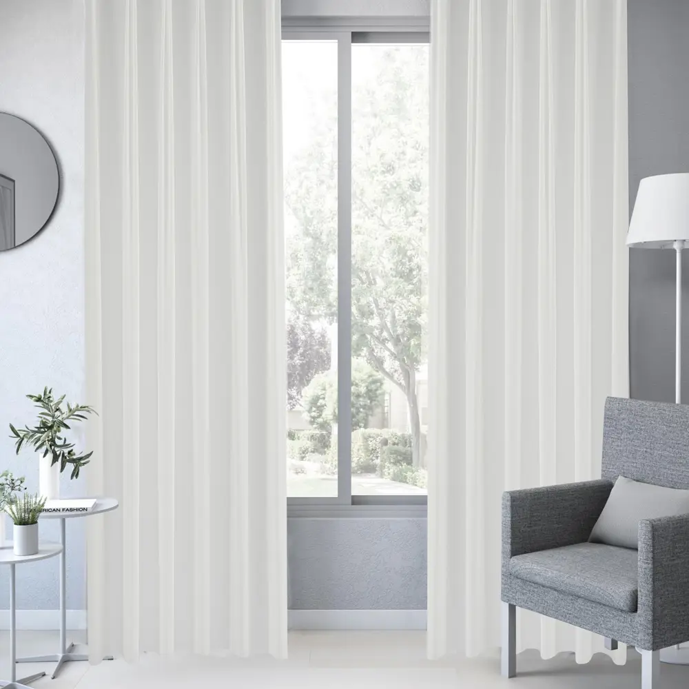 Фото 5 Тюль на ленте Inspire Mirutu 250x280 см цвет белый Фото 5 Тюль на ленте Inspire Mirutu 250x280 см цвет белый