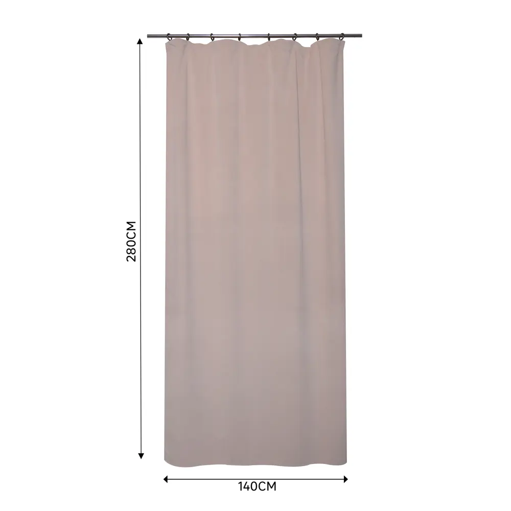 Фото 4 Штора на ленте Inspire Zabel 140x280 см цвет бежевый Фото 4 Штора на ленте Inspire Zabel 140x280 см цвет бежевый