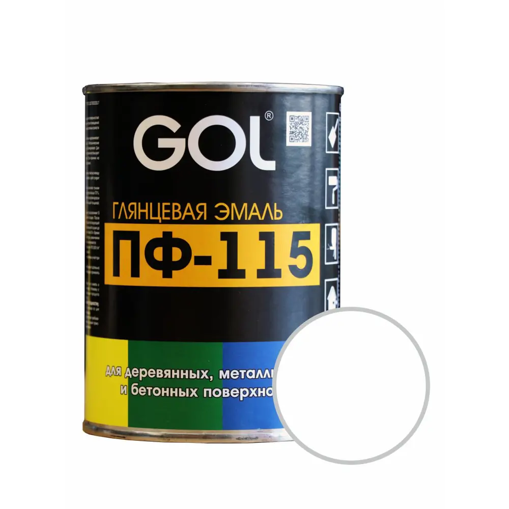 Фото Эмаль ПФ-115 GOL цвет белый 0.9 кг Фото Эмаль ПФ-115 GOL цвет белый 0.9 кг