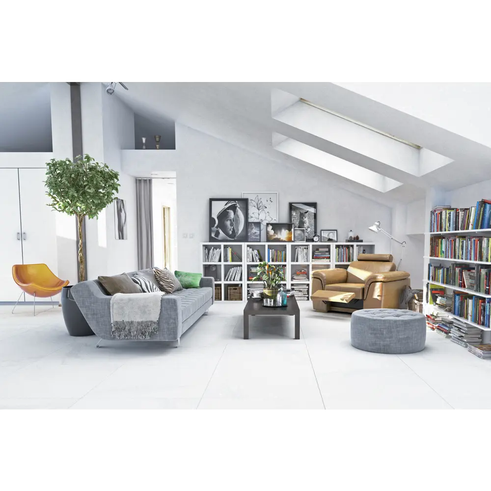 Фото 19 Керамогранит Гранитея G281P6060 60x60см 1.44 м² цвет белый, цена за упаковку Фото 19 Керамогранит Гранитея G281P6060 60x60см 1.44 м² цвет белый, цена за упаковку