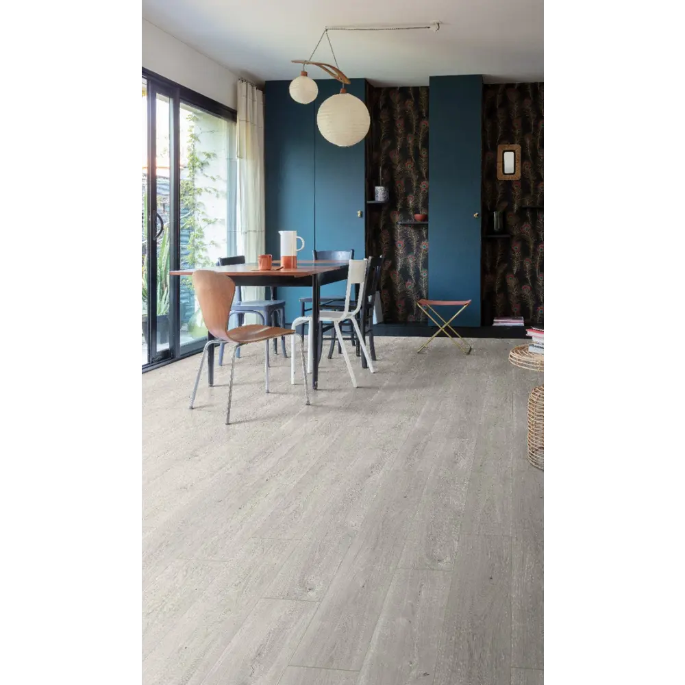 Фото 2 ПВХ плитка Quick Step Дуб хлопковый темно-серый 33 класс толщина 5 мм 1.873 м², цена за упаковку Фото 2 ПВХ плитка Quick Step Дуб хлопковый темно-серый 33 класс толщина 5 мм 1.873 м², цена за упаковку