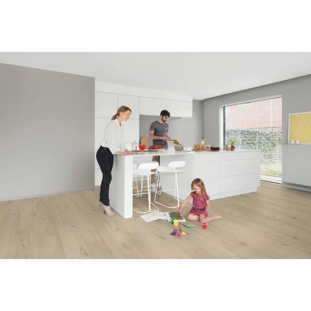 Фото 3 ПВХ плитка Quick Step Дуб хлопковый бежевый 32 класс толщина 4.5 мм 2.22 м², цена за упаковку Фото 3 ПВХ плитка Quick Step Дуб хлопковый бежевый 32 класс толщина 4.5 мм 2.22 м², цена за упаковку
