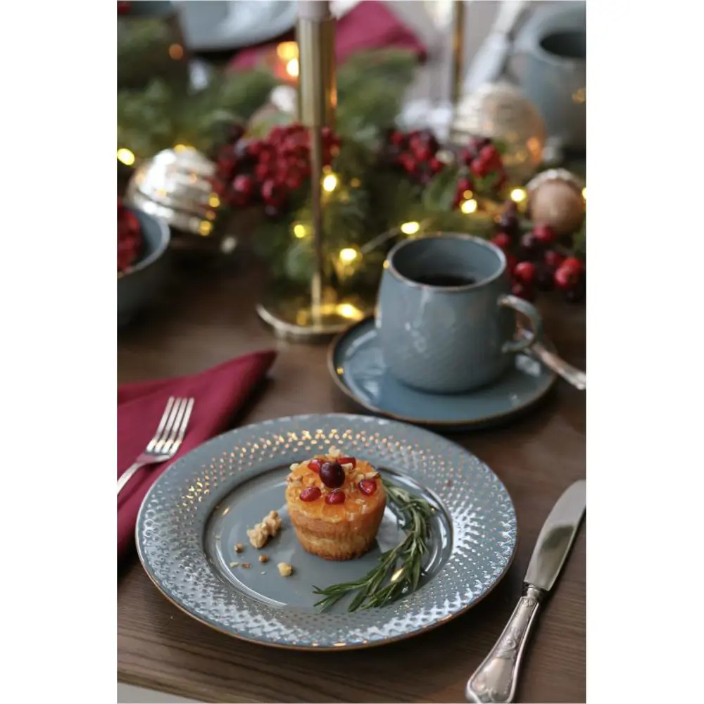 Фото 5 Чайный набор 300 мл Myatashop Dots фарфор цвет серый Фото 5 Чайный набор 300 мл Myatashop Dots фарфор цвет серый