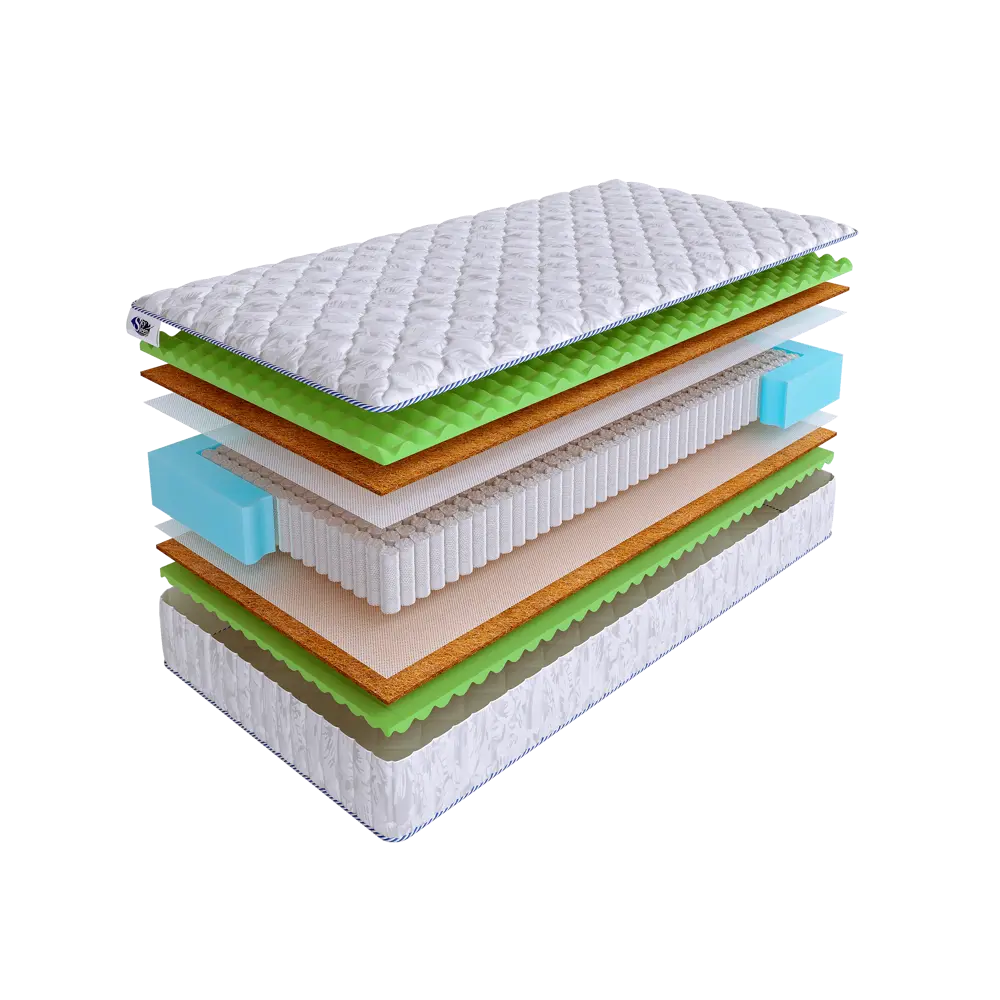 Фото Матрас SkySleep Energy Support S1000 80x195 см независимый пружинный блок, односпальный, ортопедический, кокосовый Фото Матрас SkySleep Energy Support S1000 80x195 см независимый пружинный блок, односпальный, ортопедический, кокосовый