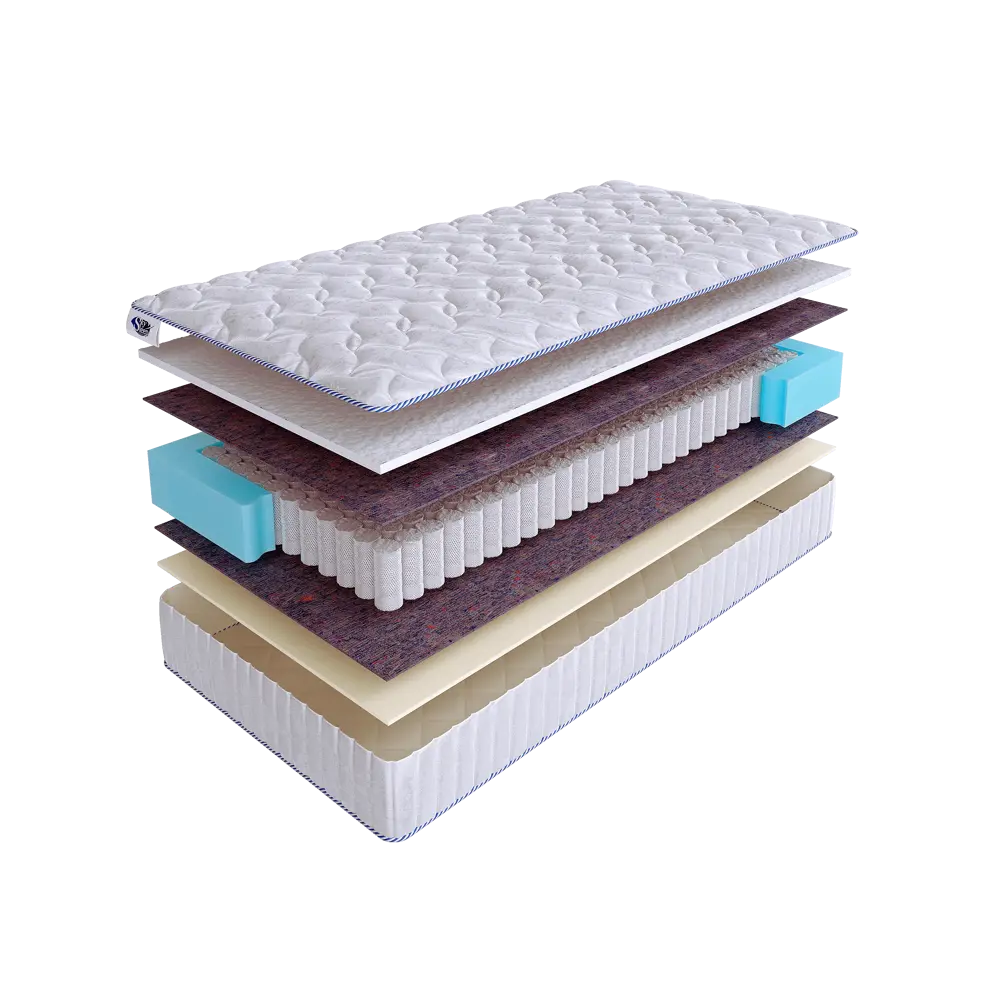 Фото Матрас SkySleep Simple 3 S500 185x185 см независимый пружинный блок, двуспальный, ортопедический Фото Матрас SkySleep Simple 3 S500 185x185 см независимый пружинный блок, двуспальный, ортопедический