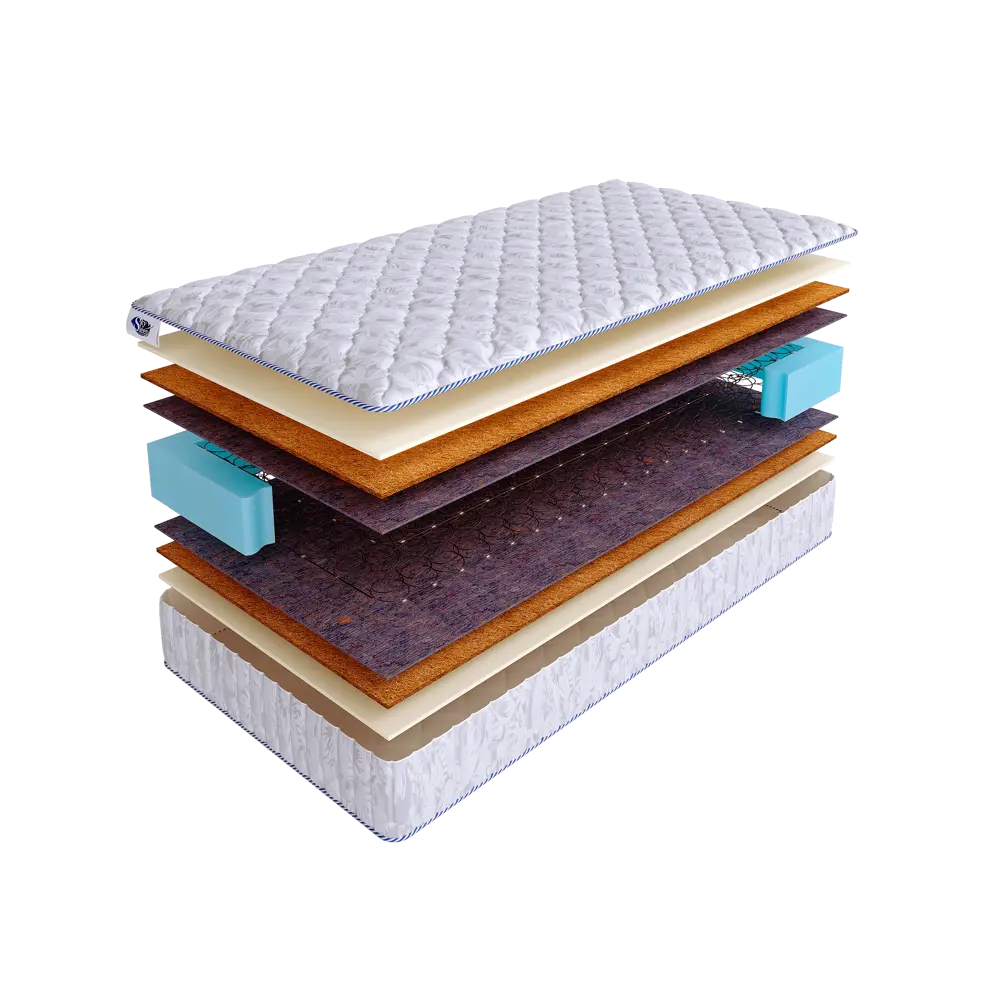 Фото Матрас SkySleep Practic Middle BS 90x230 см зависимый пружинный блок, односпальный, ортопедический, кокосовый Фото Матрас SkySleep Practic Middle BS 90x230 см зависимый пружинный блок, односпальный, ортопедический, кокосовый