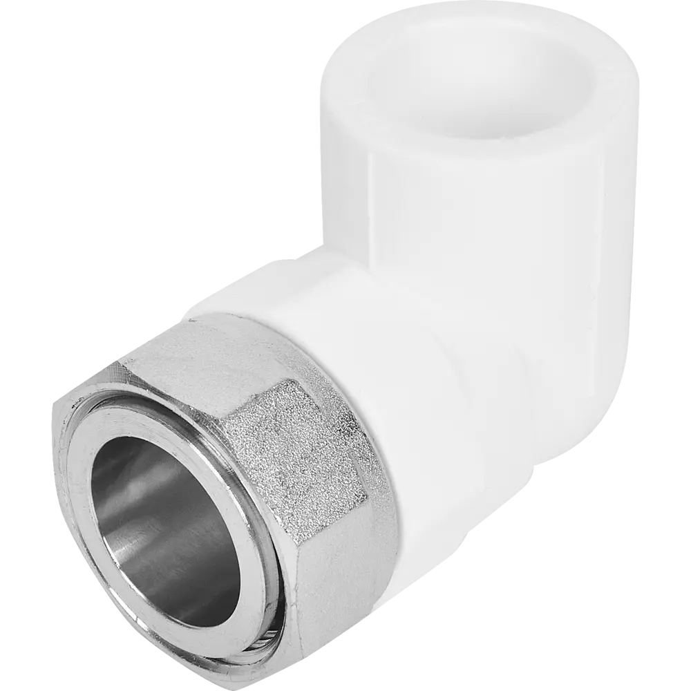 Фото Угол комбинированный 90° Valtec 1"x25 мм ВР ВП полипропилен VTP.758.0.02506
