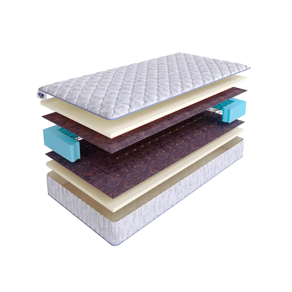Фото Матрас SkySleep Practic Foam BS 60x180 см зависимый пружинный блок, детский, ортопедический, кокосовый Фото Матрас SkySleep Practic Foam BS 60x180 см зависимый пружинный блок, детский, ортопедический, кокосовый