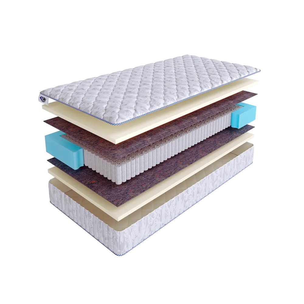 Фото Матрас SkySleep Practic Foam S1000 130x175 см независимый пружинный блок, полутораспальный, ортопедический, кокосовый Фото Матрас SkySleep Practic Foam S1000 130x175 см независимый пружинный блок, полутораспальный, ортопедический, кокосовый