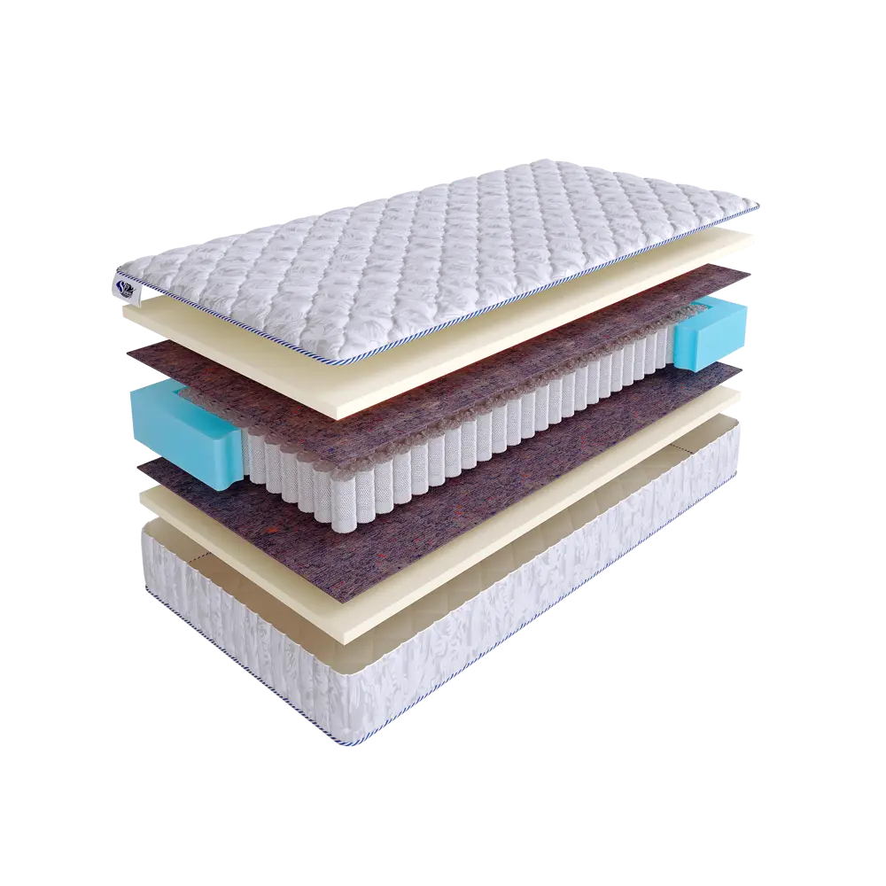 Фото Матрас SkySleep Practic Foam S500 200x220 см независимый пружинный блок, двуспальный, ортопедический, кокосовый Фото Матрас SkySleep Practic Foam S500 200x220 см независимый пружинный блок, двуспальный, ортопедический, кокосовый