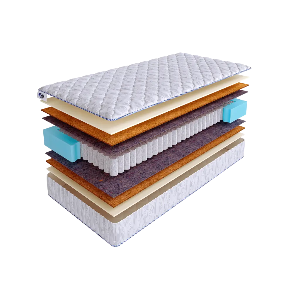 Фото Матрас SkySleep Practic Middle S500 200x190 см независимый пружинный блок, двуспальный, ортопедический, кокосовый Фото Матрас SkySleep Practic Middle S500 200x190 см независимый пружинный блок, двуспальный, ортопедический, кокосовый