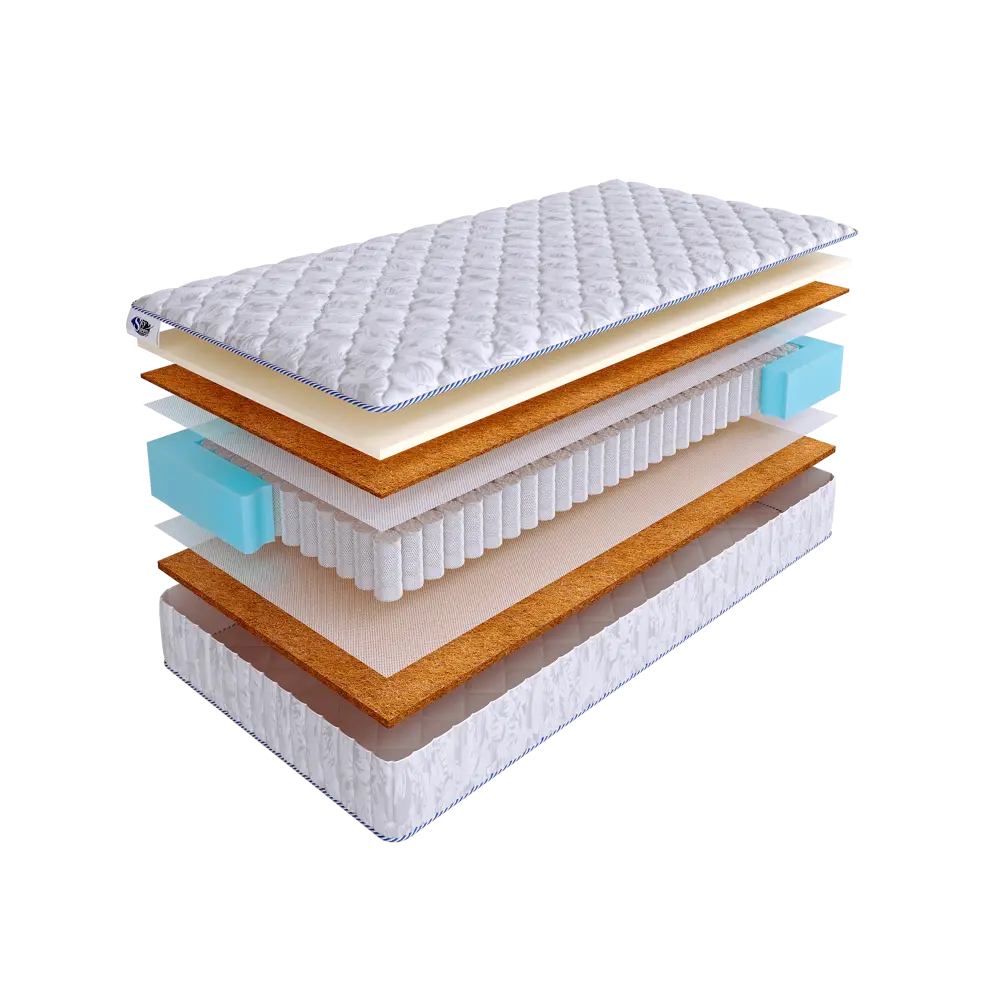 Фото Матрас SkySleep Practic Heavy S500 95x205 см независимый пружинный блок, односпальный, ортопедический, кокосовый Фото Матрас SkySleep Practic Heavy S500 95x205 см независимый пружинный блок, односпальный, ортопедический, кокосовый