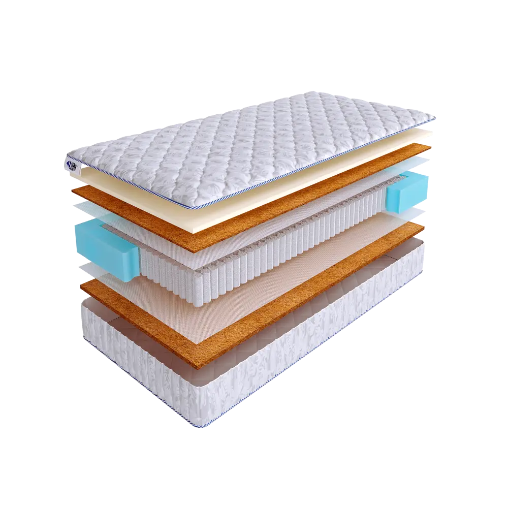 Фото Матрас SkySleep Practic Heavy S1000 180x220 см независимый пружинный блок, двуспальный, ортопедический, кокосовый Фото Матрас SkySleep Practic Heavy S1000 180x220 см независимый пружинный блок, двуспальный, ортопедический, кокосовый
