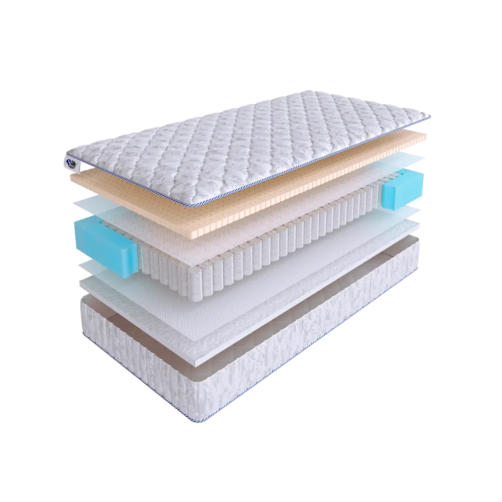 Фото Матрас SkySleep Practic Latex Fiber S500 205x205 см независимый пружинный блок, двуспальный, ортопедический Фото Матрас SkySleep Practic Latex Fiber S500 205x205 см независимый пружинный блок, двуспальный, ортопедический