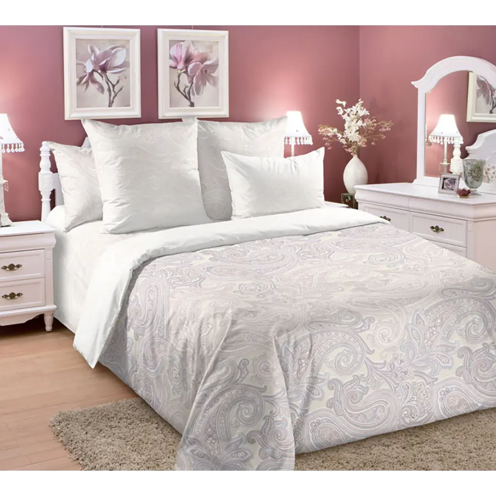 Фото Комплект постельного белья Home Mercury Возрождение перкаль полутораспальный 4 наволочки