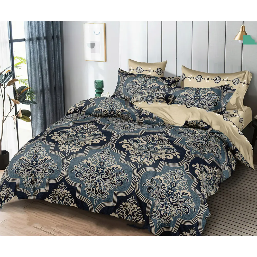 Фото Постельное белье на резинке Home Mercury Версаль Семейное Поплин 4 наволочки Фото Постельное белье на резинке Home Mercury Версаль Семейное Поплин 4 наволочки