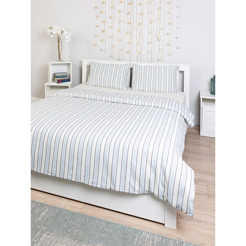 Фото 3 Комплект постельного белья Ambesonne 1001 хлопок евро цвет белый