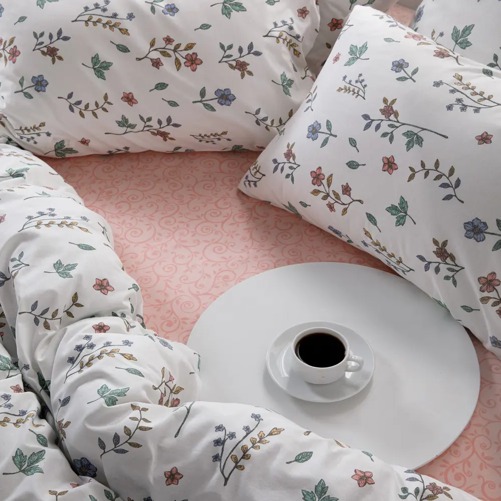 Фото 4 Комплект постельного белья Веселина Ненси полутораспальный 2 наволочки 50x70, бязь, разноцветный