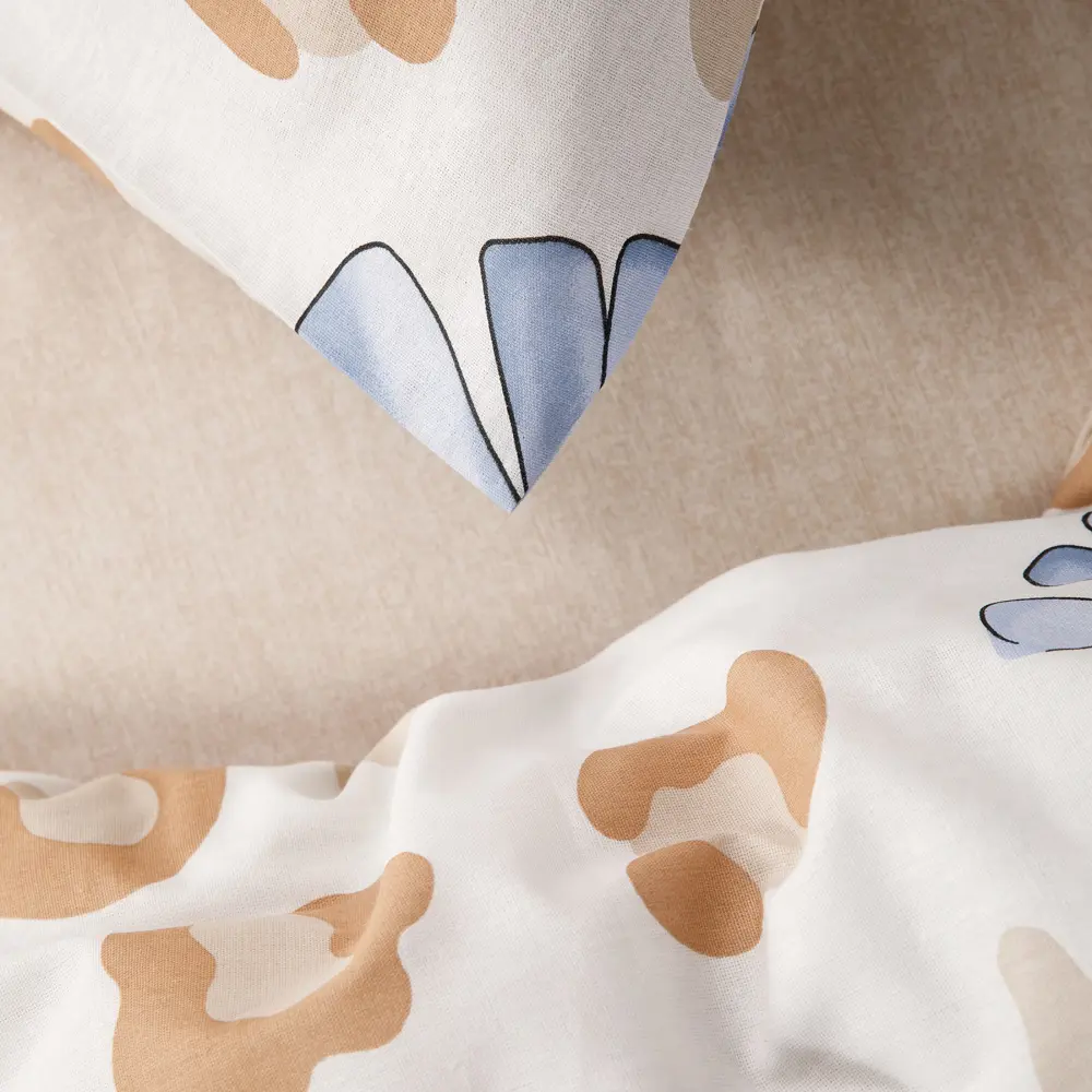 Фото 8 Комплект постельного белья Веселина Цветы Лео двуспальный 2 наволочки 70x70, бязь, разноцветный