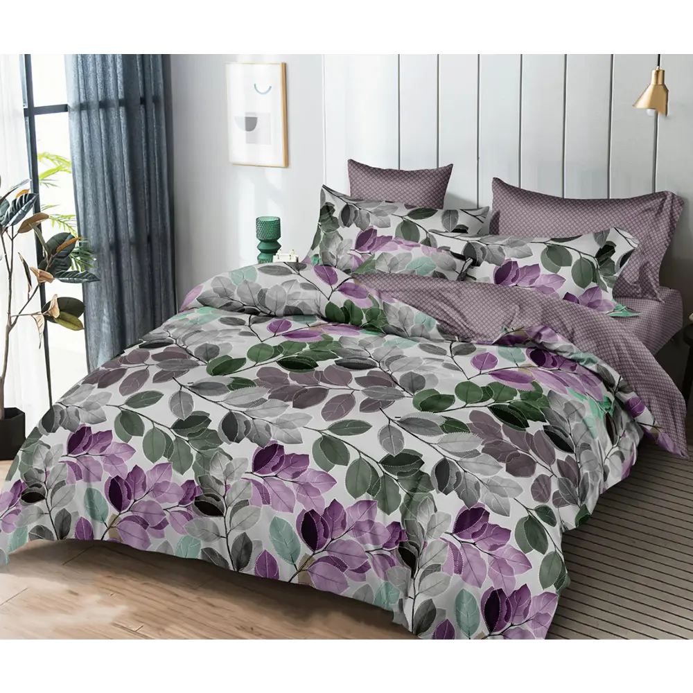 Фото Комплект постельного белья Home Mercury Тоскана 26890, семейный, поплин, разноцветный