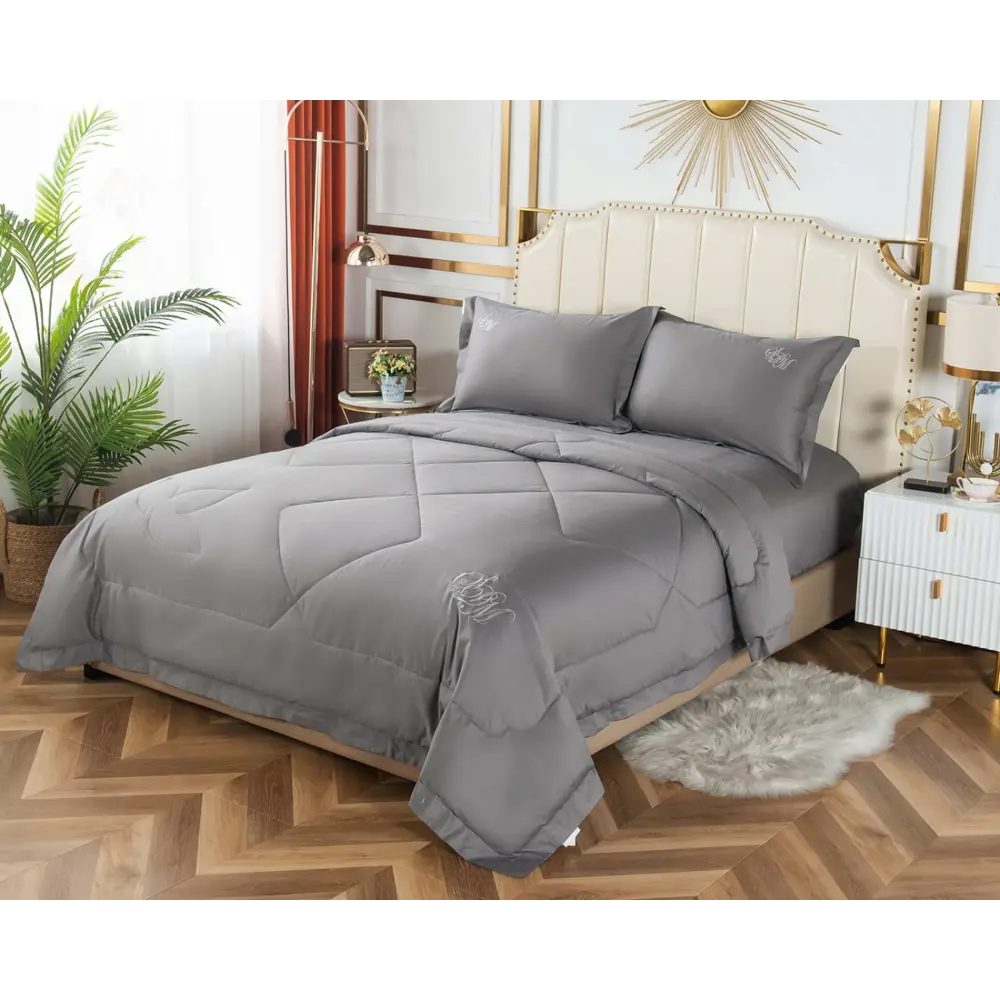 Фото 2 Комплект постельного белья Sofi de Marko Нельсон Кт-Евро-НС13, евро, сатин цвет серый Фото 2 Комплект постельного белья Sofi de Marko Нельсон Кт-Евро-НС13, евро, сатин цвет серый