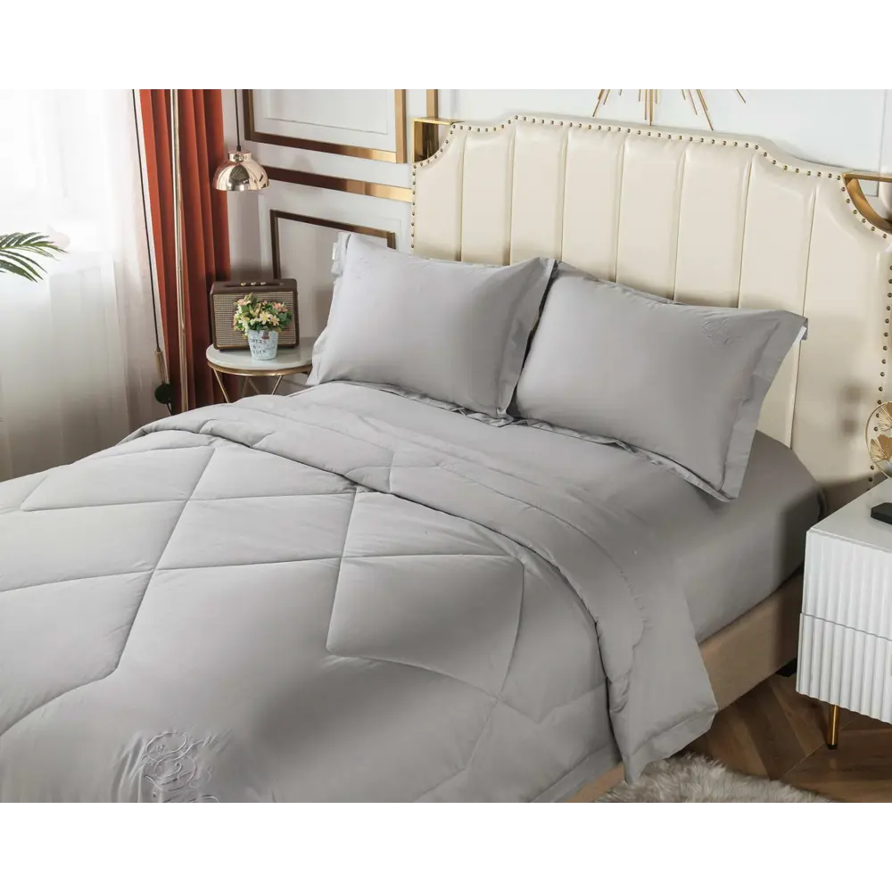 Фото 3 Комплект постельного белья Sofi de Marko Нельсон КТ-7Е-НС9, семейный, сатин цвет серый