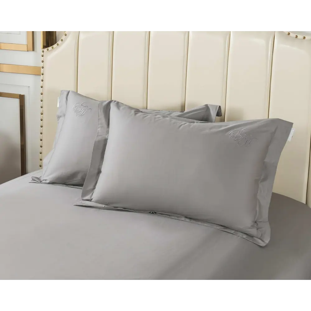 Фото 7 Комплект постельного белья Sofi de Marko Нельсон КТ-7Е-НС9, семейный, сатин цвет серый