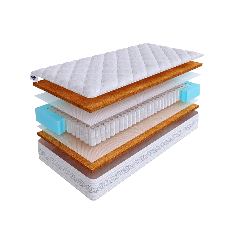 Фото Матрас SkySleep EXPERT MAX HARD S500 190x190 см независимый пружинный блок, двуспальный, ортопедический, жесткий, кокосовый Фото Матрас SkySleep EXPERT MAX HARD S500 190x190 см независимый пружинный блок, двуспальный, ортопедический, жесткий, кокосовый