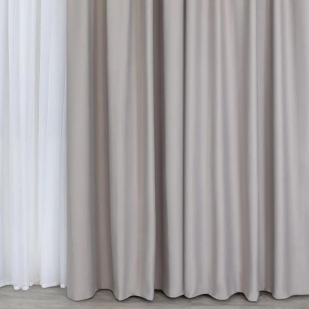 Фото 9 Комплект штор на шторной ленте Nightflex блэкаут Айсберг 150x270 см цвет серый/светло-серый Фото 9 Комплект штор на шторной ленте Nightflex блэкаут Айсберг 150x270 см цвет серый/светло-серый