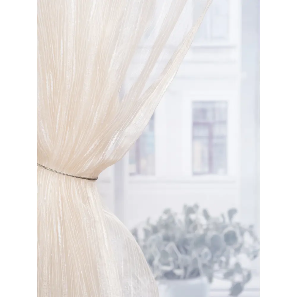 Фото 3 Тюль на шторной ленте Дождик 500x260 см цвет ваниль Фото 3 Тюль на шторной ленте Дождик 500x260 см цвет ваниль