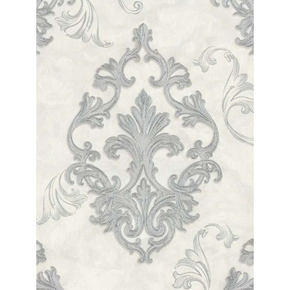Фото Обои флизелиновые Euro decor Poeme 1.06 м белые с серебром 7190-01 Фото Обои флизелиновые Euro decor Poeme 1.06 м белые с серебром 7190-01