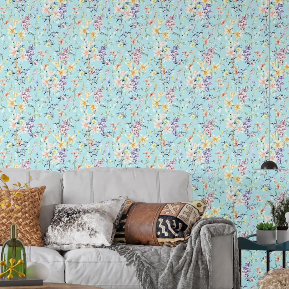 Фото Обои флизелиновые Decoracion Королевские лилии 1 м цвет голубой 7051304-vinil-280x100x4 Фото Обои флизелиновые Decoracion Королевские лилии 1 м цвет голубой 7051304-vinil-280x100x4