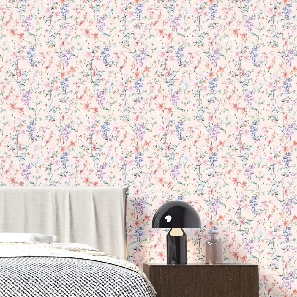 Фото 4 Обои флизелиновые Decoracion Королевские лилии 1 м цвет розовый 7051204-vinil-280x100x4