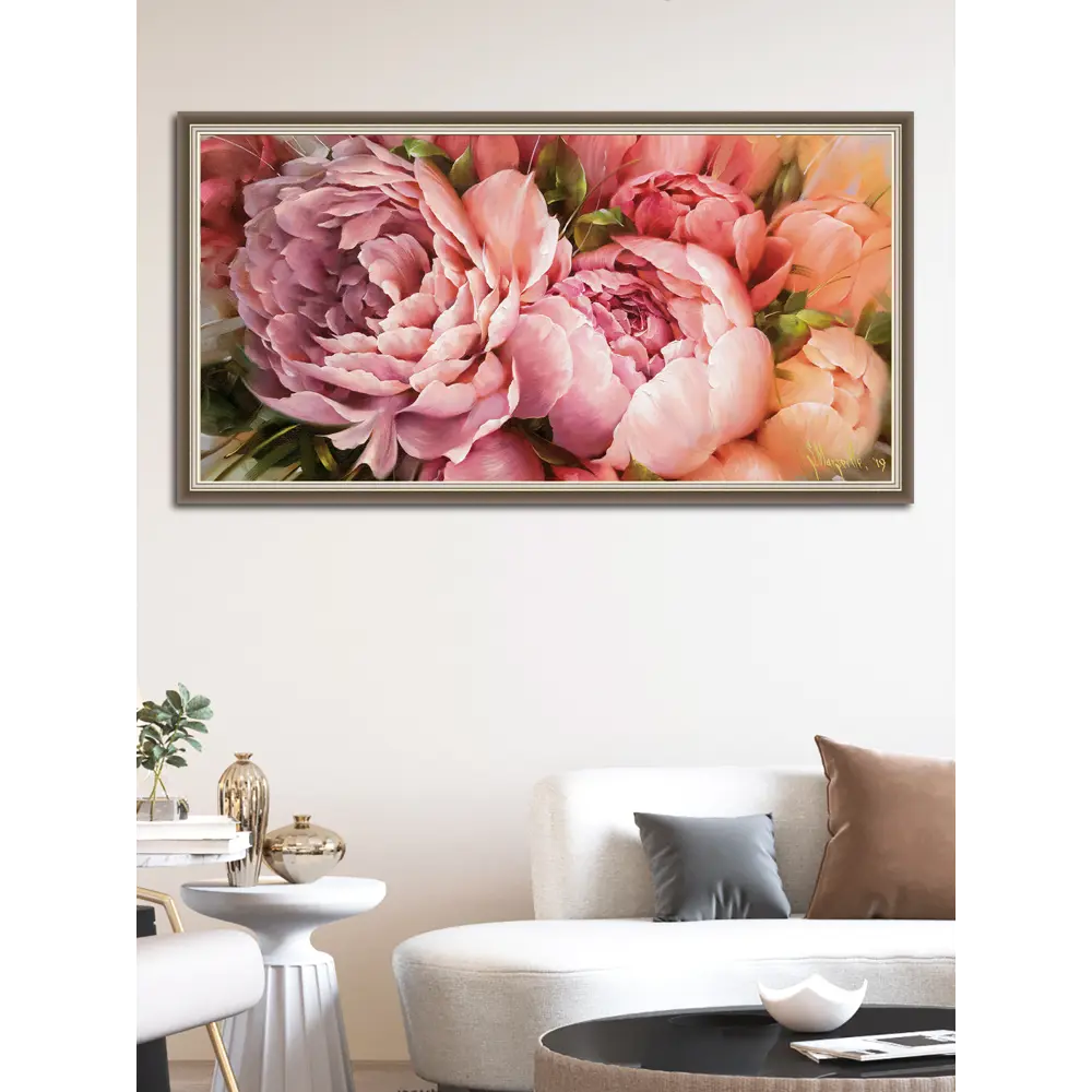 Фото Картина в раме Grafis-art "Королевские пионы 2" 70x130 см Фото Картина в раме Grafis-art "Королевские пионы 2" 70x130 см