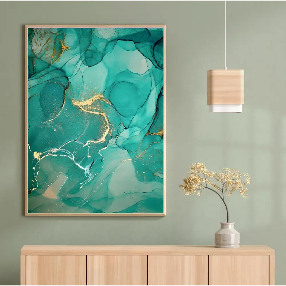 Фото Постер 28 картин "Абстракция зеленая" 90x60 см в подарочном тубусе без рамы Фото Постер 28 картин "Абстракция зеленая" 90x60 см в подарочном тубусе без рамы