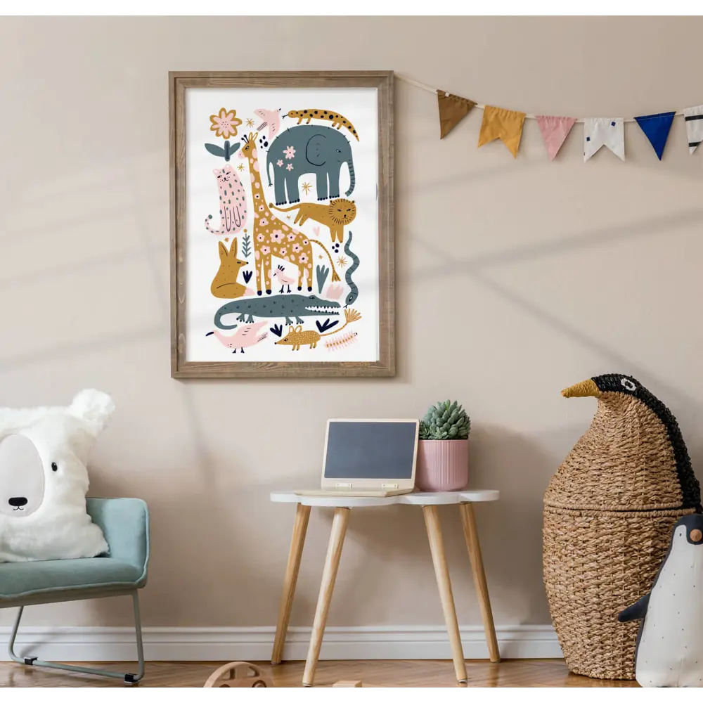 Фото Постер 28 картин "Животные для детской" 50x40 см в подарочном тубусе без рамы Фото Постер 28 картин "Животные для детской" 50x40 см в подарочном тубусе без рамы