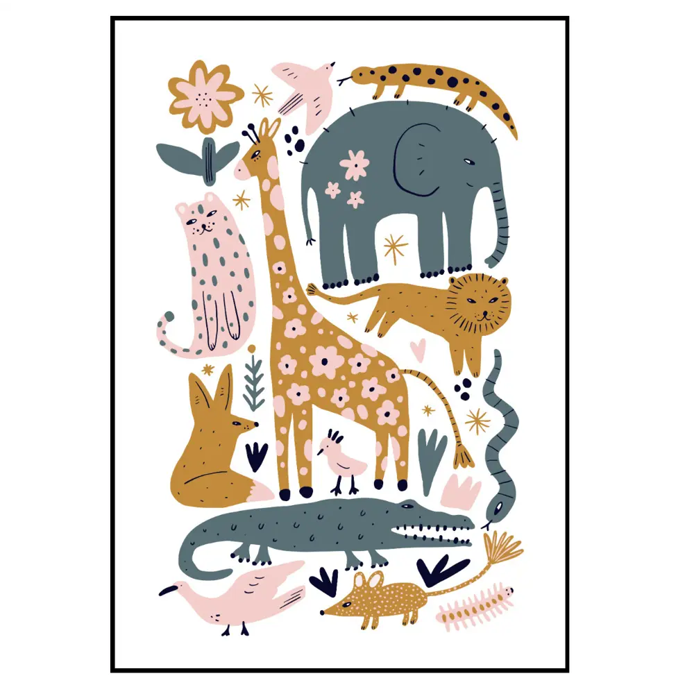 Фото 2 Постер 28 картин "Животные для детской" 50x40 см в подарочном тубусе без рамы Фото 2 Постер 28 картин "Животные для детской" 50x40 см в подарочном тубусе без рамы