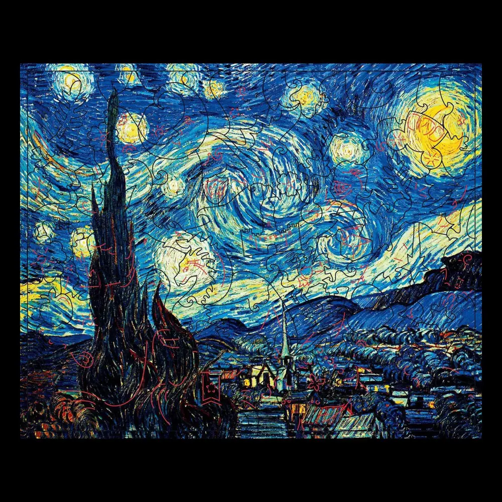 Фото 3 Пазл фигурный Puzzle. Винсент Ван Гог "Звездная ночь" 126 деталей Фото 3 Пазл фигурный Puzzle. Винсент Ван Гог "Звездная ночь" 126 деталей