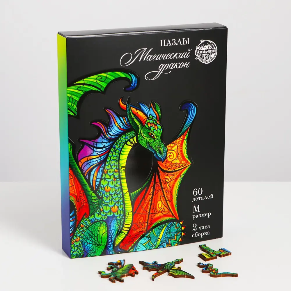 Фото 3 Пазл фигурный Puzzle "Магический дракон" 60 деталей Фото 3 Пазл фигурный Puzzle "Магический дракон" 60 деталей