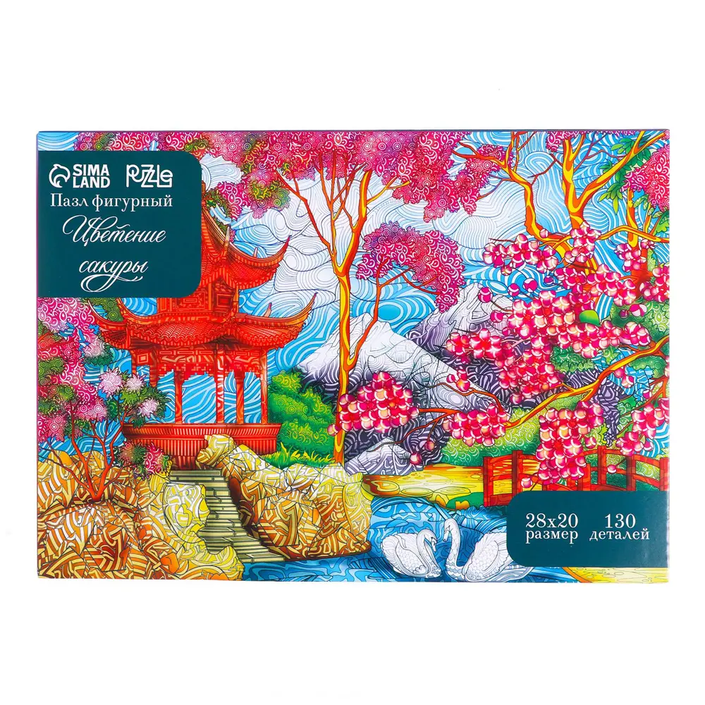 Фото Пазл фигурный Puzzle "Цветение сакуры" 130 деталей Фото Пазл фигурный Puzzle "Цветение сакуры" 130 деталей