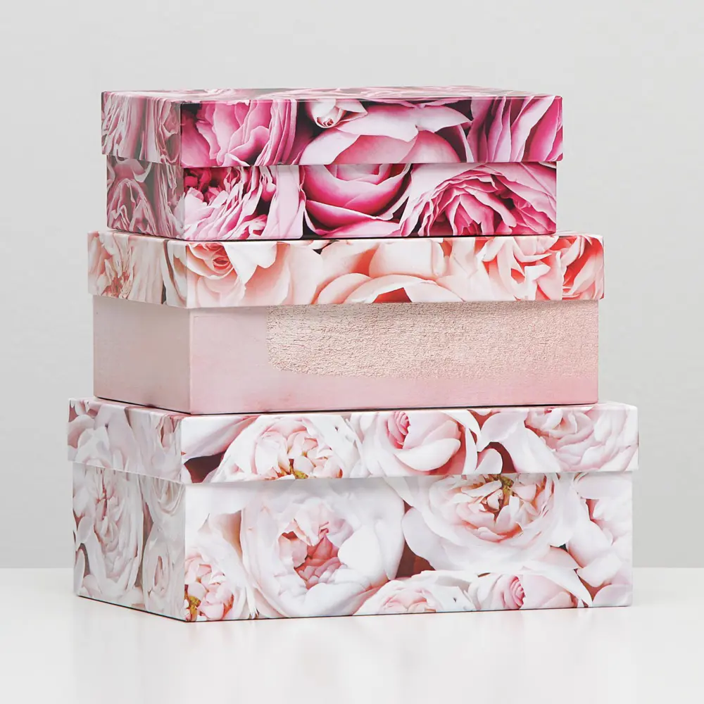 Фото 2 Набор коробок Upak land 3 в 1 "Букет пионов" 23x16x9.5 - 19x12x6.5 см Фото 2 Набор коробок Upak land 3 в 1 "Букет пионов" 23x16x9.5 - 19x12x6.5 см