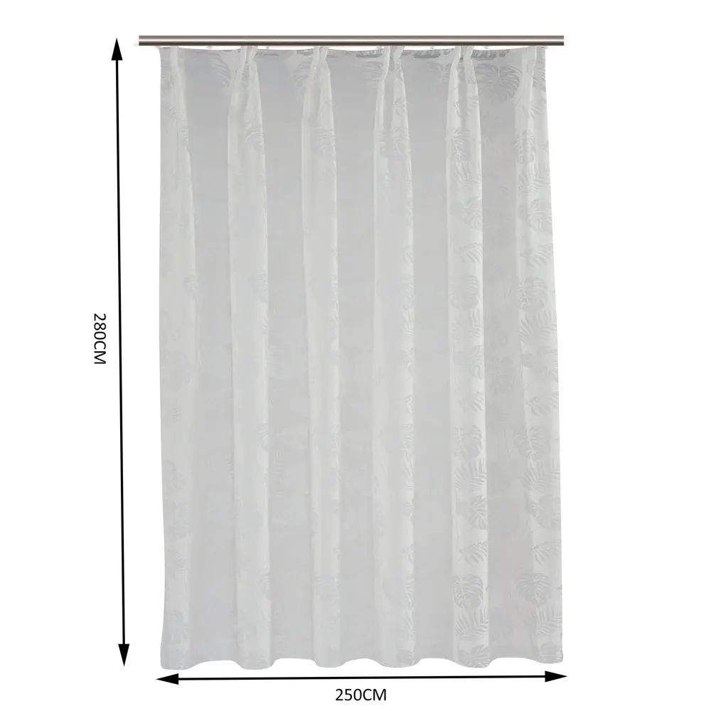 Фото 3 Тюль на ленте Inspire Monyako 250x280 см цвет белый Фото 3 Тюль на ленте Inspire Monyako 250x280 см цвет белый