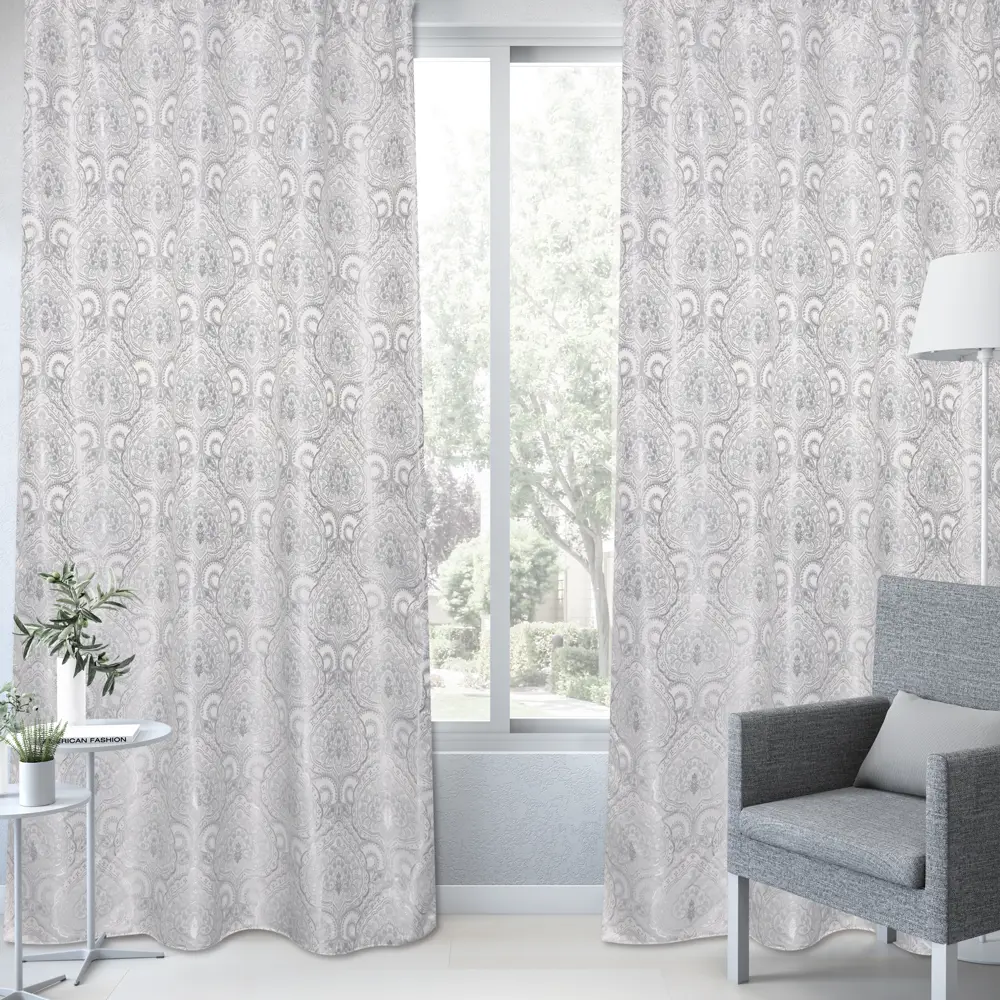 Фото 7 Штора на ленте Inspire Berri 160x280 см цвет серый Фото 7 Штора на ленте Inspire Berri 160x280 см цвет серый