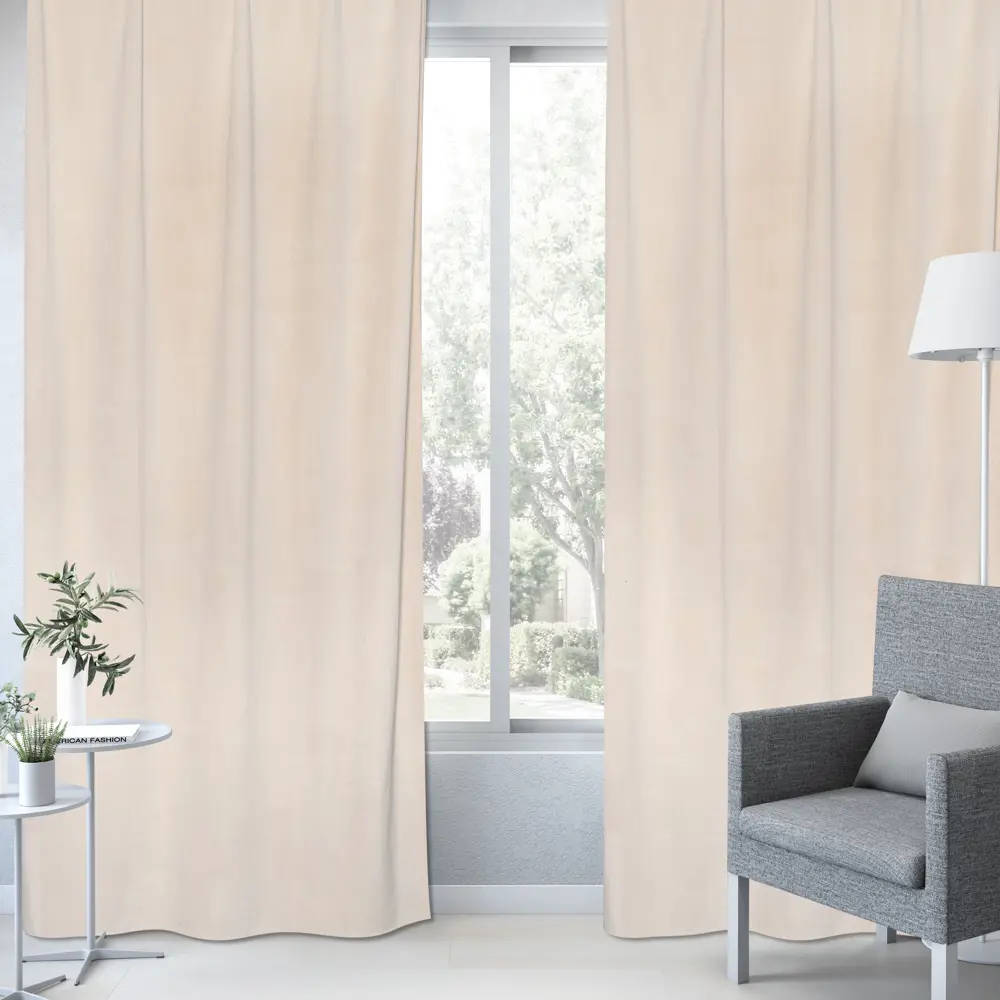 Фото 6 Штора на ленте Inspire Nelio 140x280 см цвет бежевый Фото 6 Штора на ленте Inspire Nelio 140x280 см цвет бежевый