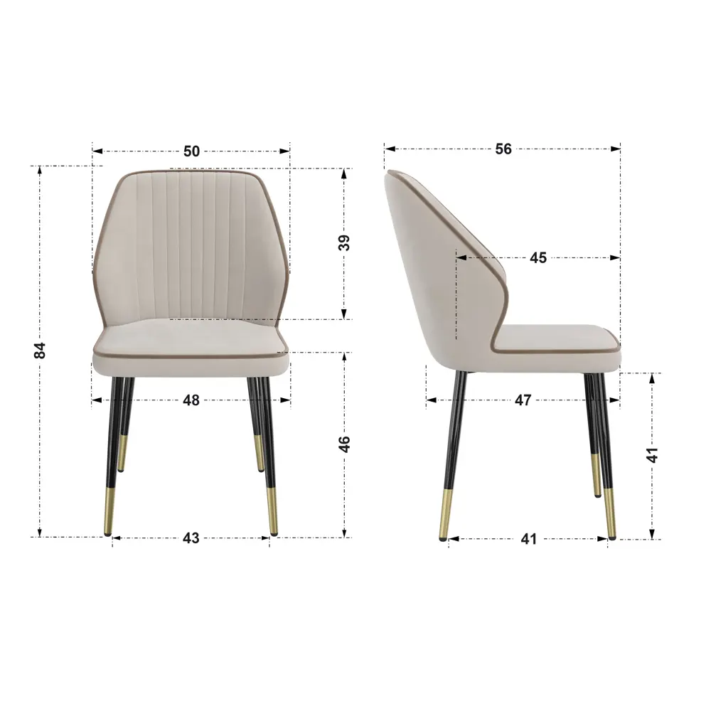 Фото 6 Стул Milavio Айсберг 84x56x48 см ткань цвет бежевый лайт/черный/золотой Фото 6 Стул Milavio Айсберг 84x56x48 см ткань цвет бежевый лайт/черный/золотой