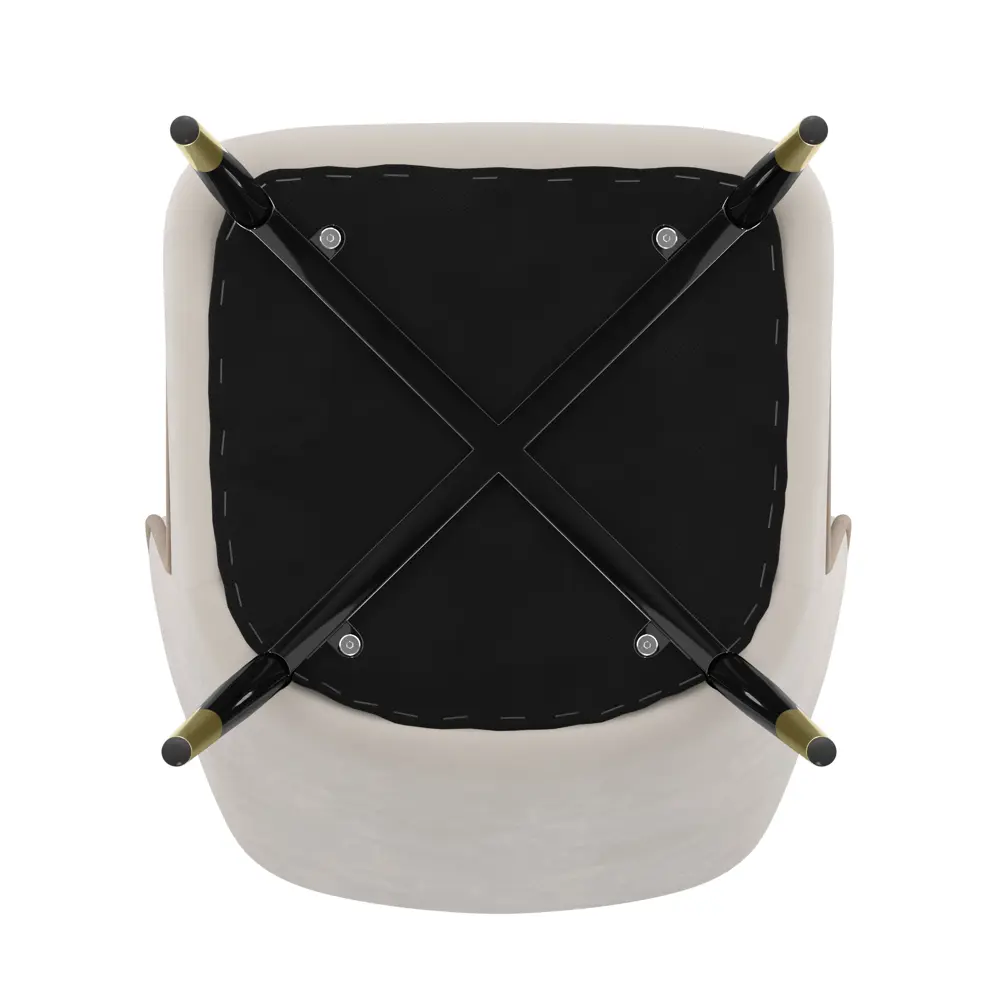 Фото 5 Стул Milavio Айсберг 84x56x48 см ткань цвет бежевый лайт/черный/золотой Фото 5 Стул Milavio Айсберг 84x56x48 см ткань цвет бежевый лайт/черный/золотой