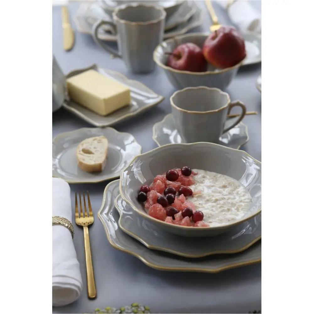 Фото 3 Миска Myatashop 16x16 см фарфор цвет серый Фото 3 Миска Myatashop 16x16 см фарфор цвет серый