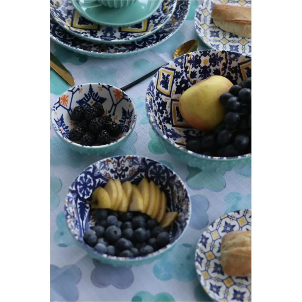 Фото 5 Миска Myatashop 16x16 см фарфор цвет синий/зеленый/коричневый Фото 5 Миска Myatashop 16x16 см фарфор цвет синий/зеленый/коричневый